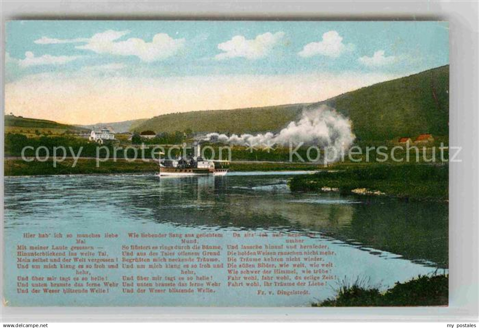 42708011 Holzminden Weser Dampfer Weserlied Holzminden