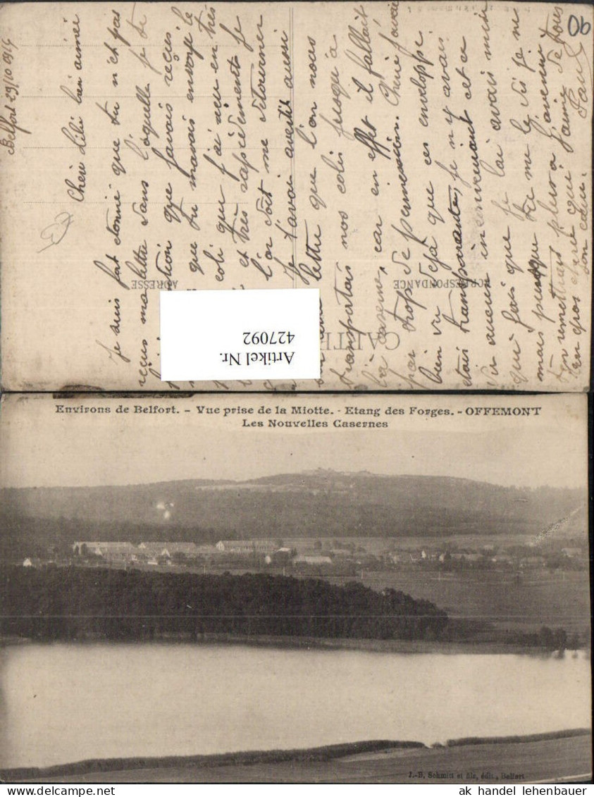 427092,Franche-Comte Territoire-de-Belfort Belfort Vue prise de la Miotte Offemont Casernes Kaserne