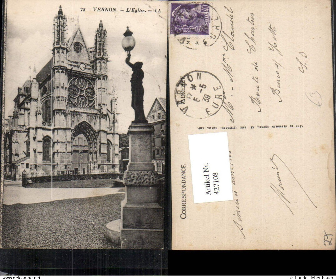 427108,Haute-Normandie Eure Vernon L'Eglise Kirche