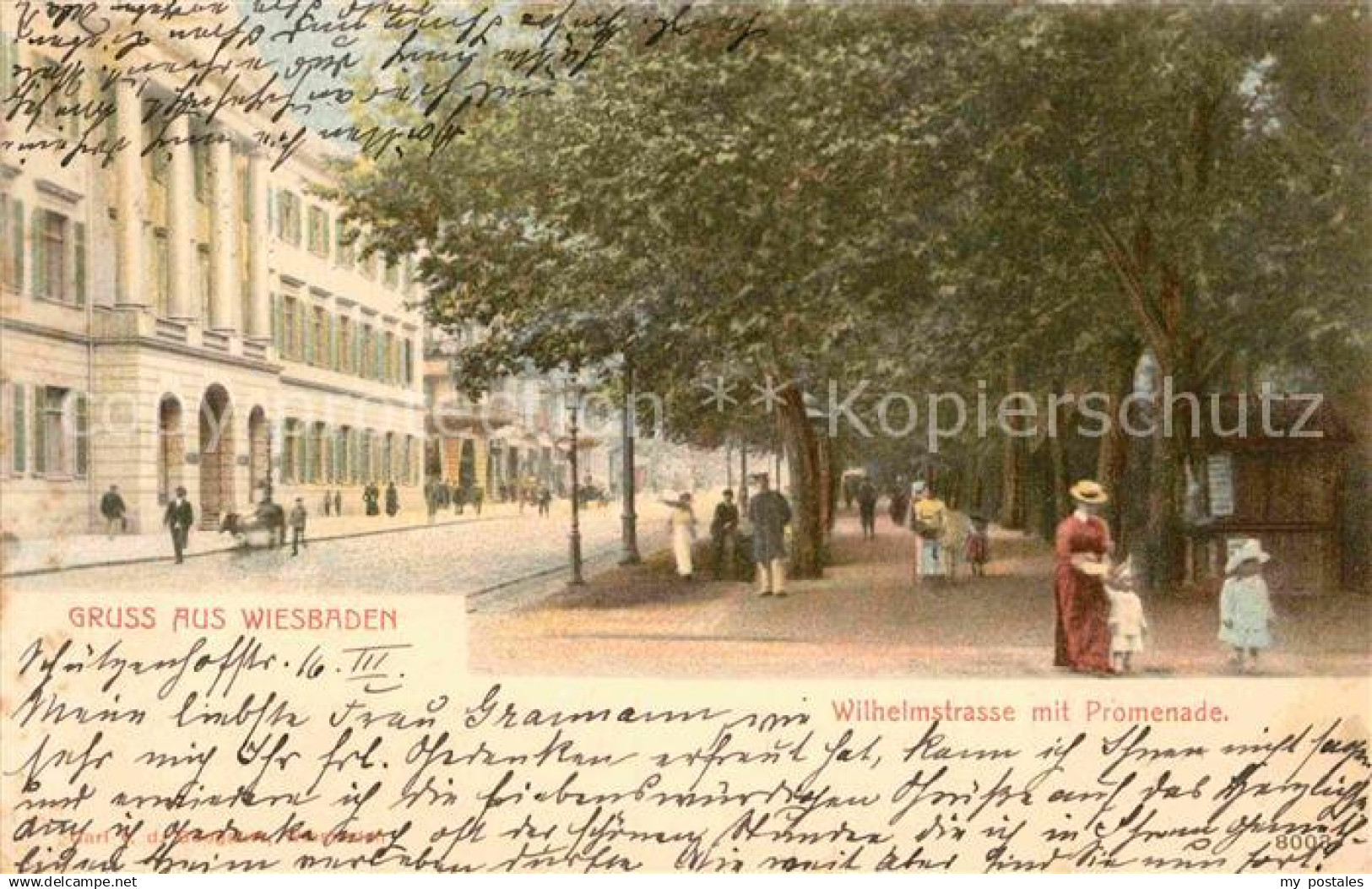42717911 Wiesbaden Wilhelmstrasse mit Promenade Wiesbaden