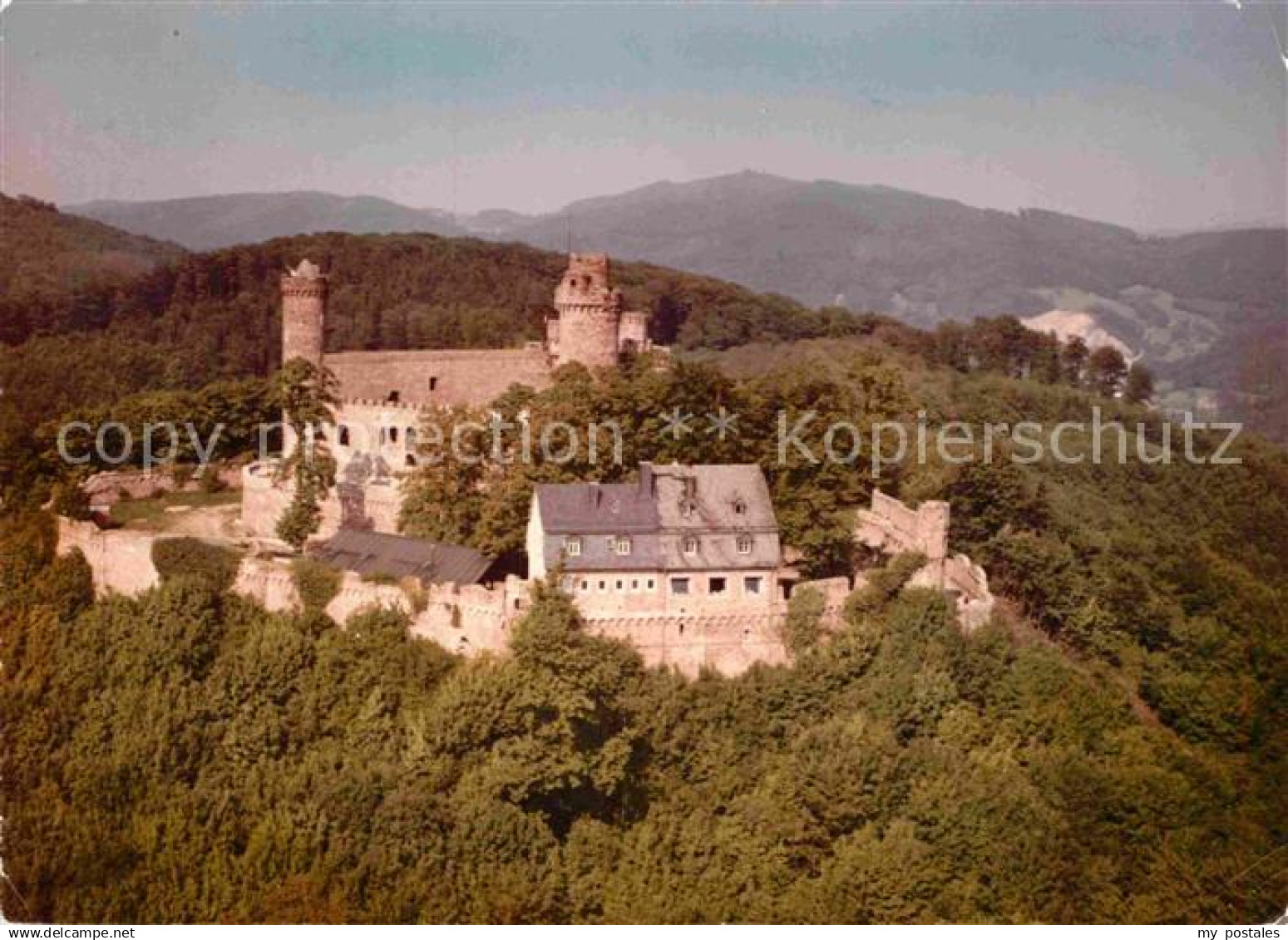 42902420 Auerbach Bergstrasse Schloss Auerbach Fliegeraufnahme