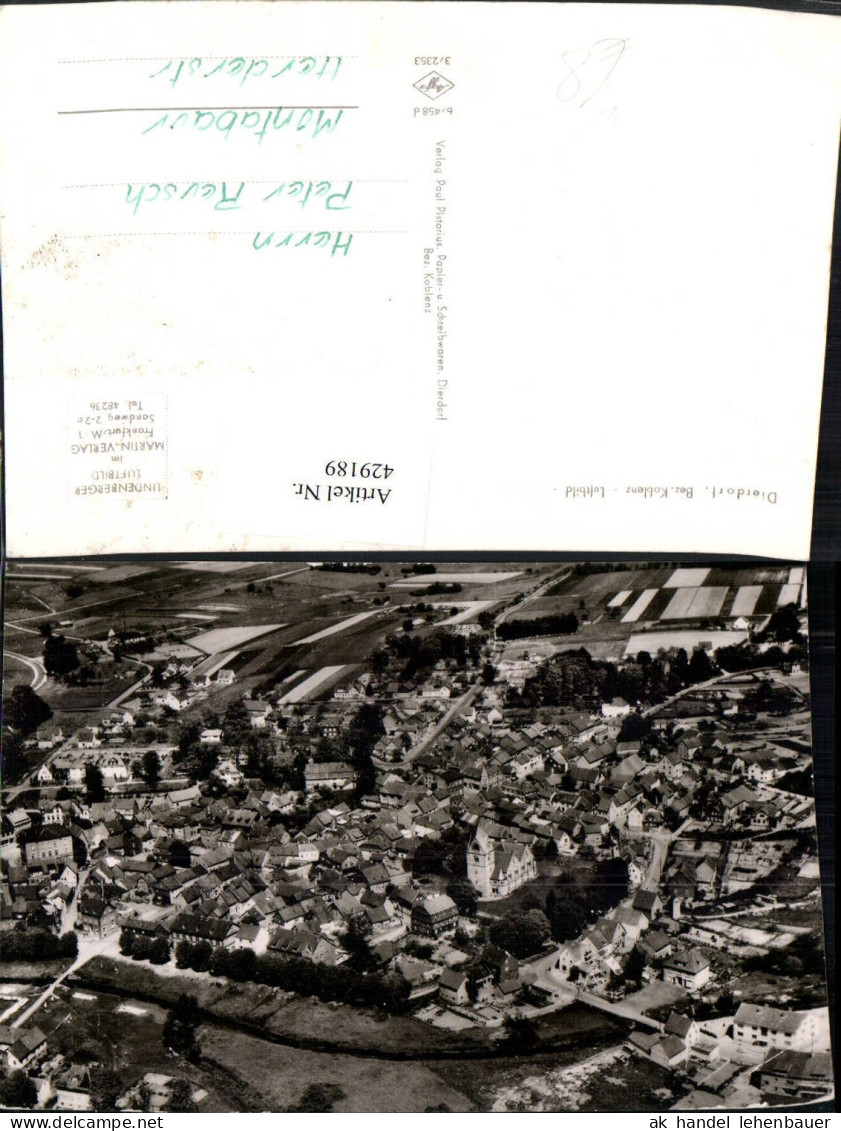 429189,Dierdorf Totale Fliegeraufnahme