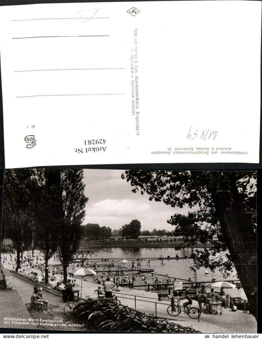 429281,Alsdorf b. Aachen Wald-Restaurant Schwimm- und Kahnbetrieb