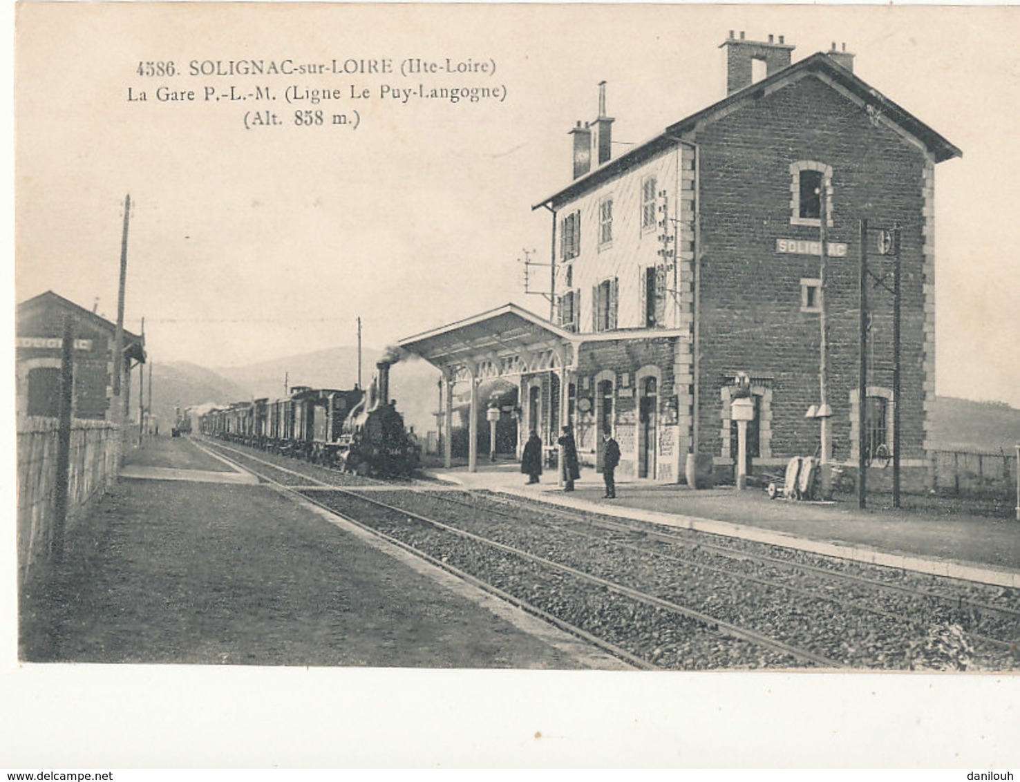 43 // SOLIGNAC SUR LOIRE    la gare PLM  LIGNE le Puy Langogne  4586