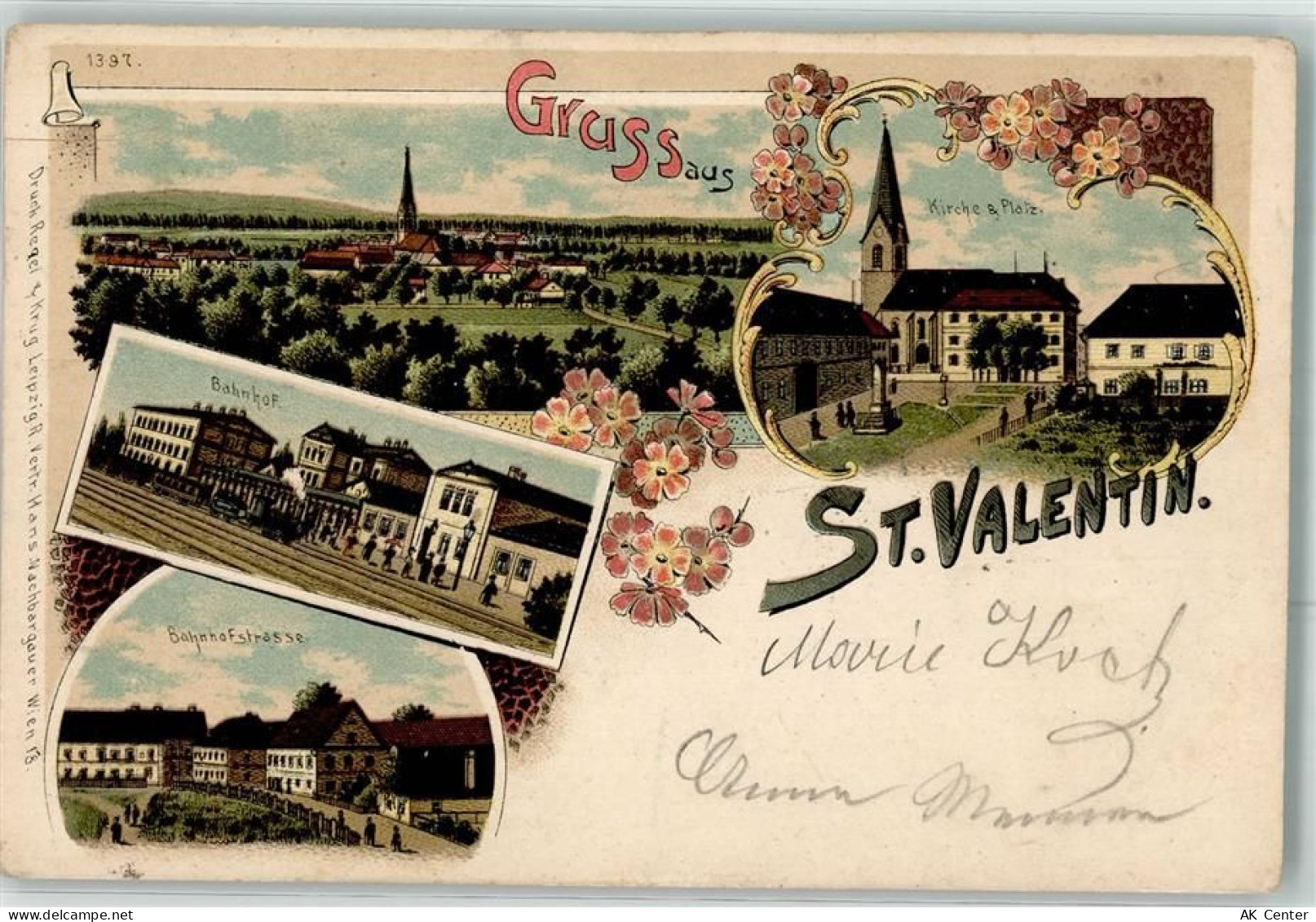4300 St. Valentin Gebrauchsspuren Bahnhof Eisenbahn Kirche Bahnhofstrass... - 13622839