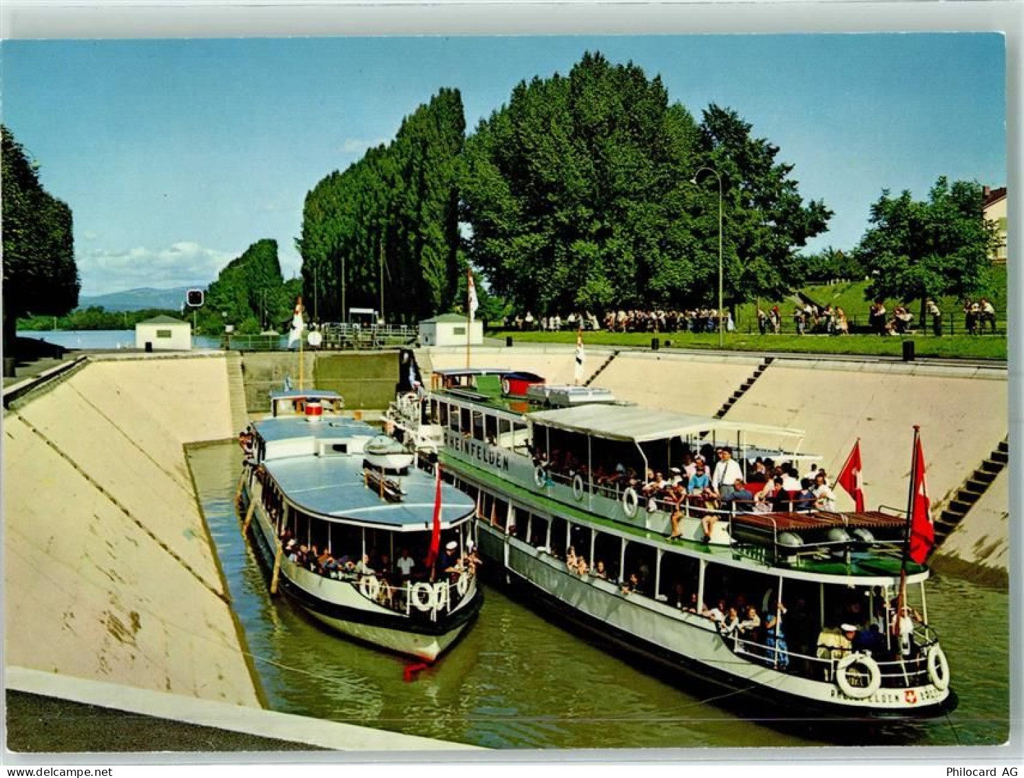 4302 Augst BL - Personenboote in der Schleuse Augst - 10384266