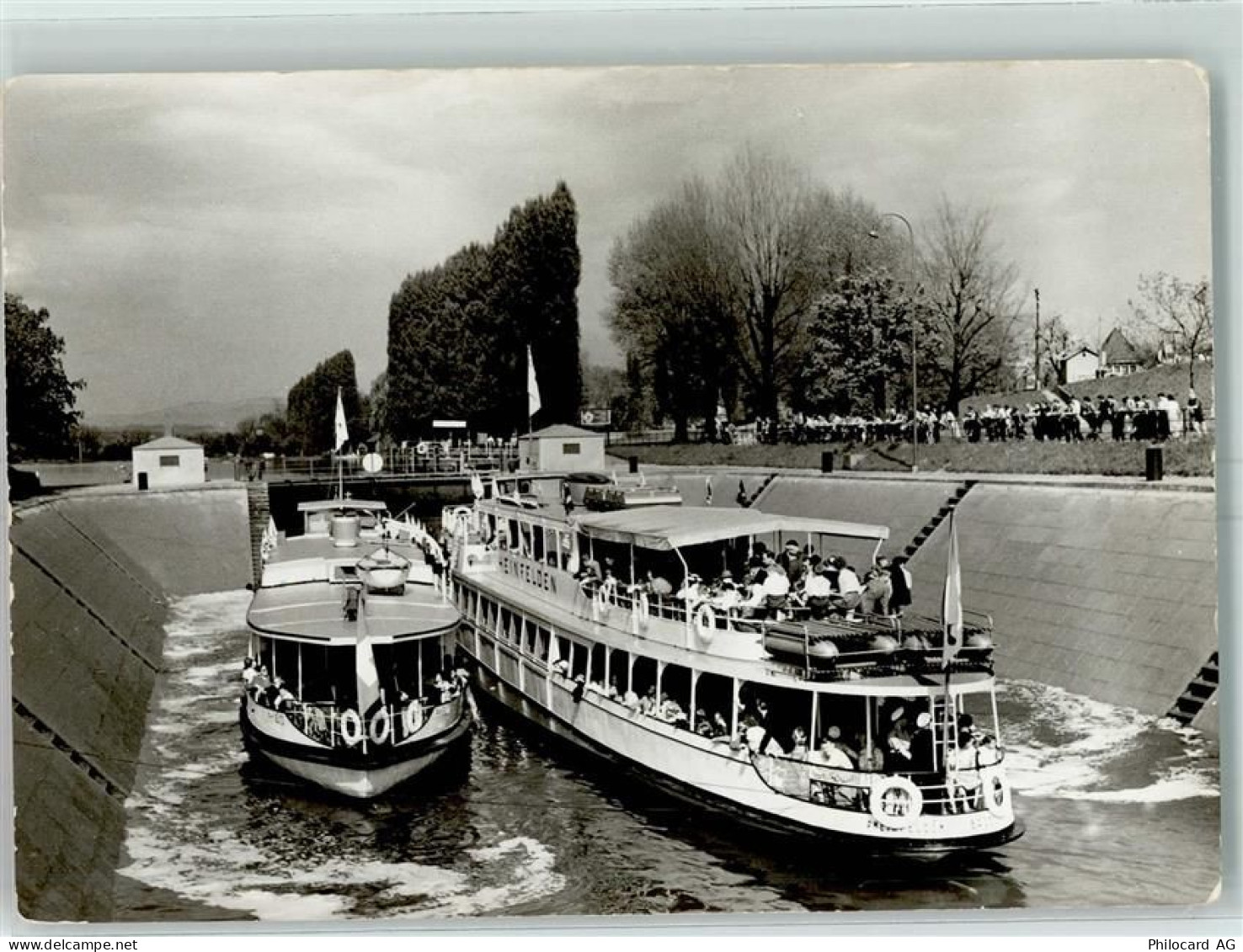 4302 Augst BL - Personenboote Rheinfelden und Rhyblitz in der Schleuse... - 10384277