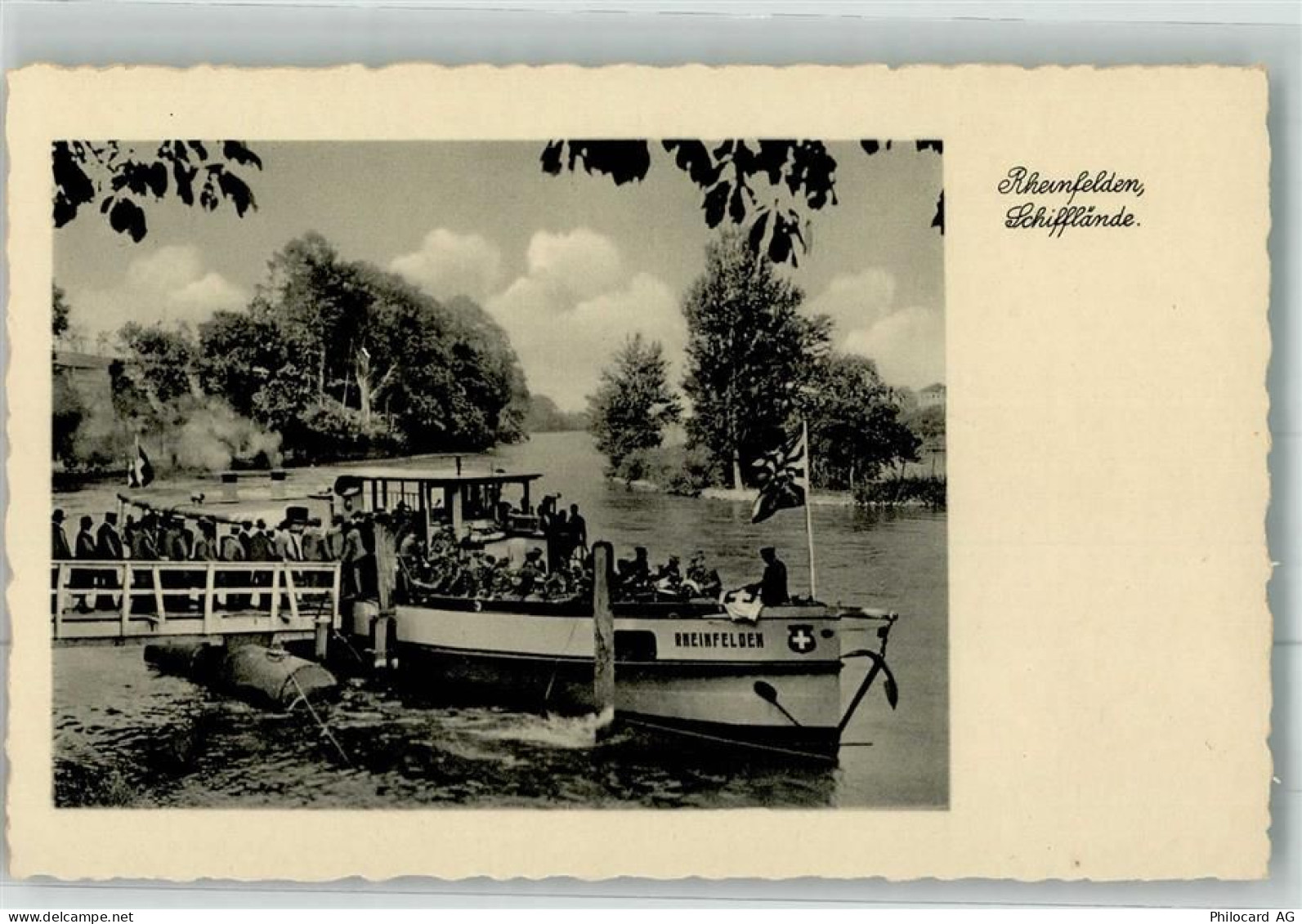 4310 Rheinfelden Foto AK Motorschiff Rheinfelden Schifflände - 38025633