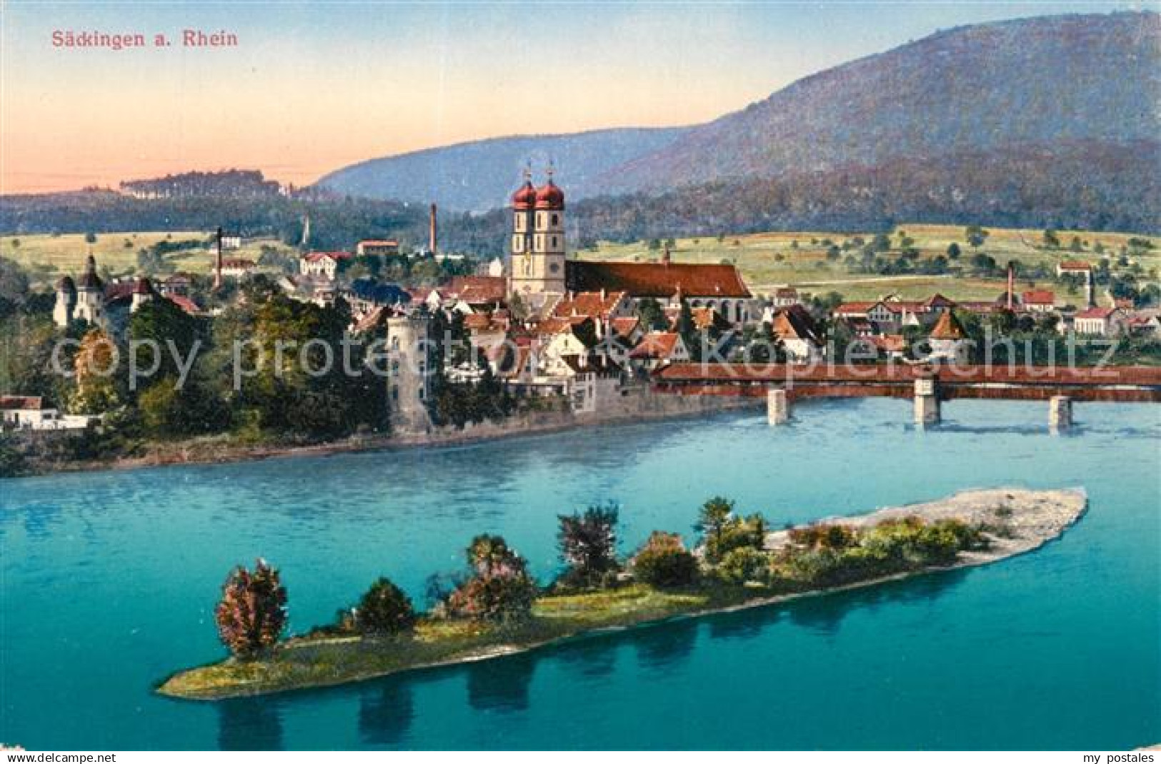 43134524 Saeckingen Rhein Panorama Bad Saeckingen