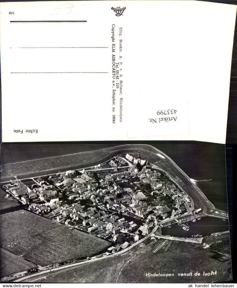433799,Netherlands Hindeloopen vanuit de lucht Totale Fliegeraufnahme