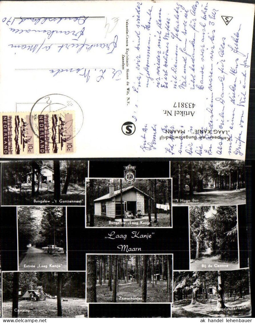 433817,Netherlands Maarn Laag Kanje Bungalow Camping Mehrbildkarte