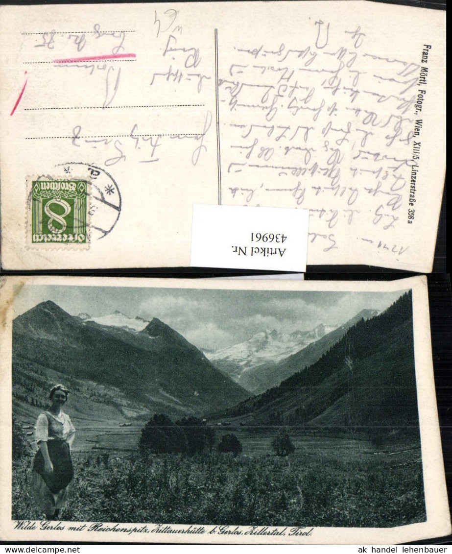 436961,Wilde Gerlos m. Reichenspitz Zittauerhütte b. Gerlos Bergkulisse