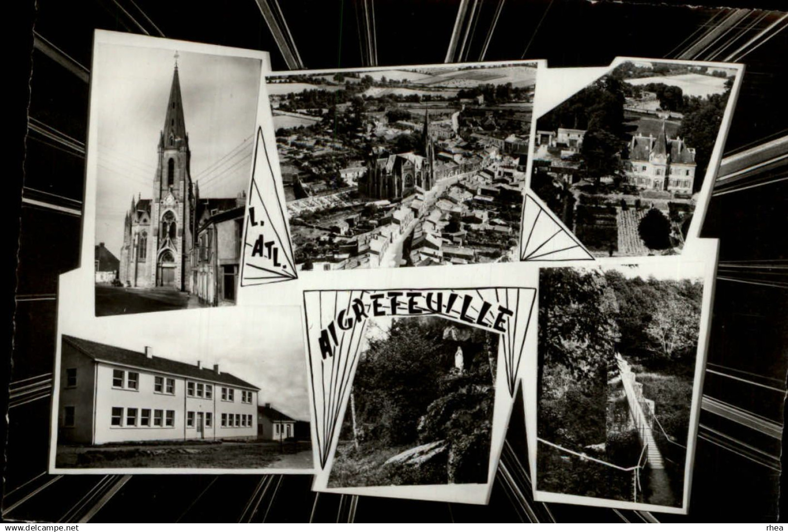 44 - AIGREFEUILLE SUR MAINE - multi vues - château - école - vue aérienne