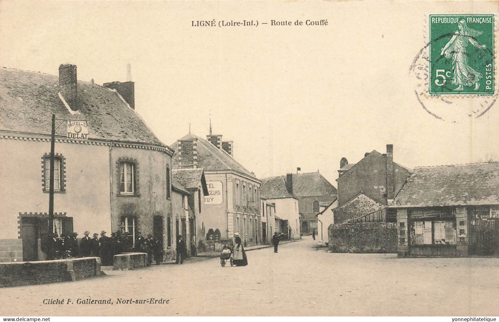 44 - LOIRE ATLANTIQUE - LIGNÉ - route de Couffé - hôtel de TCF DELAY - animation - Superbe - 10273