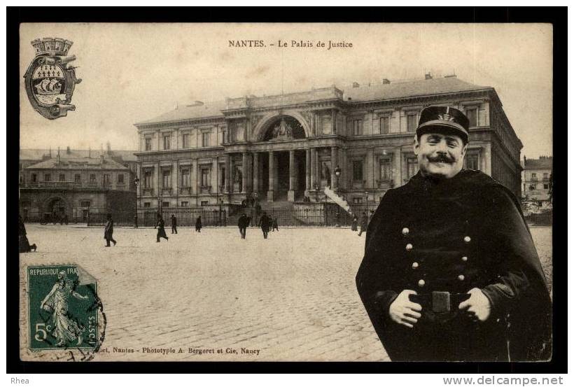 44 Nantes NANTES.- Le Palais Justice fantaisie nantes palais de justice gendarme D44D K44109K C44109C RH001011