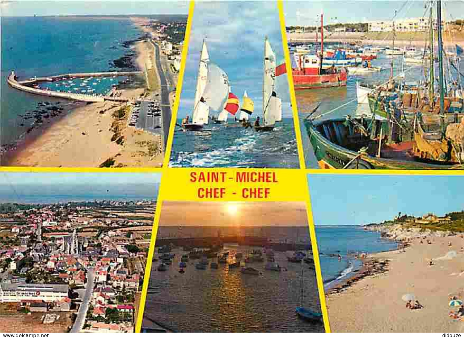 44 - Tharon Plage Saint Michel Chef Chef - Multivues - Bateaux - Plage - Voile - CPM - Voir Scans Recto-Verso