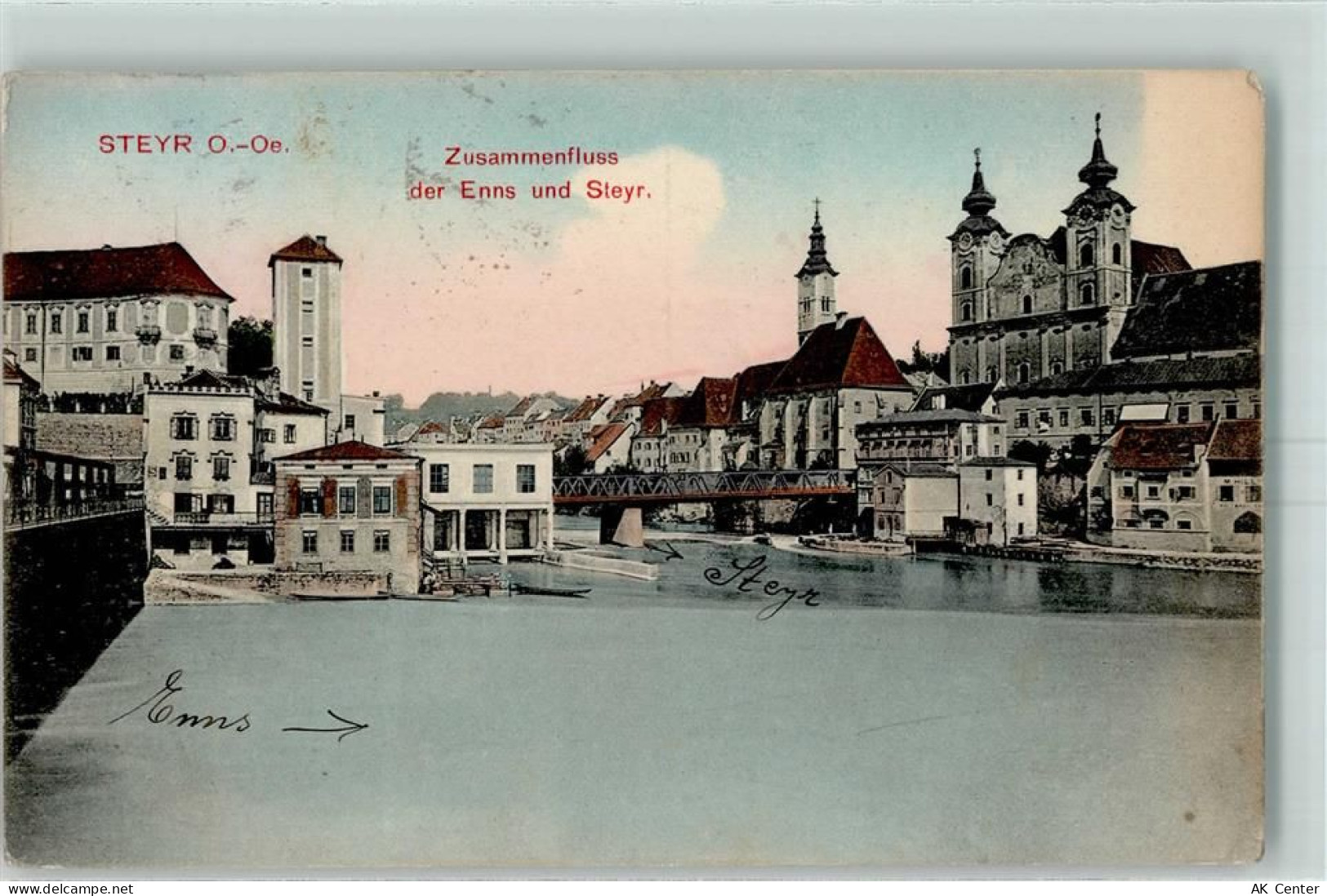 4400 Steyr - Zusammenfluss der Enns und Steyr - 10576350