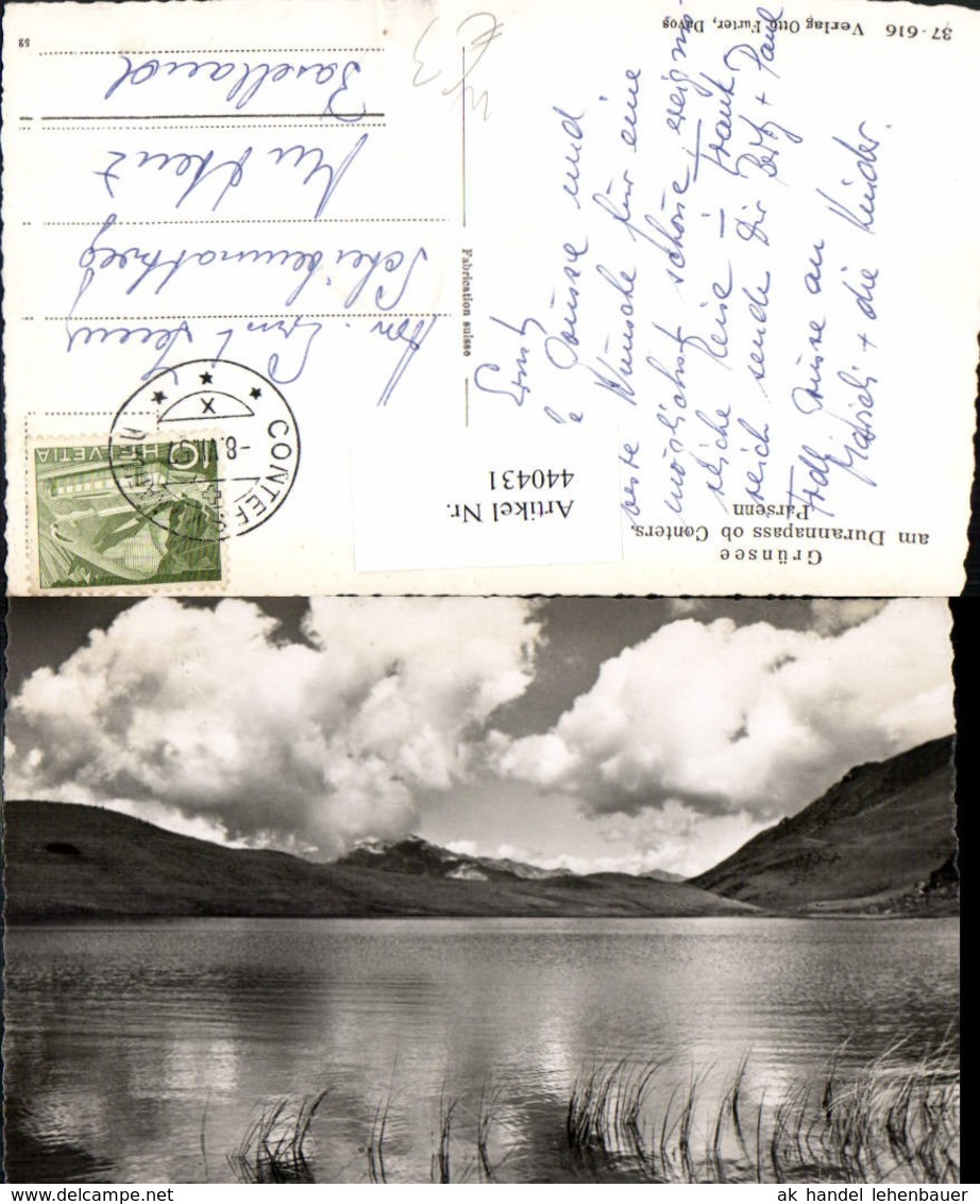 440431,Gr&uuml;nsee See am Durannapass ob Conters Parsenn Kt Graub&uuml;nden