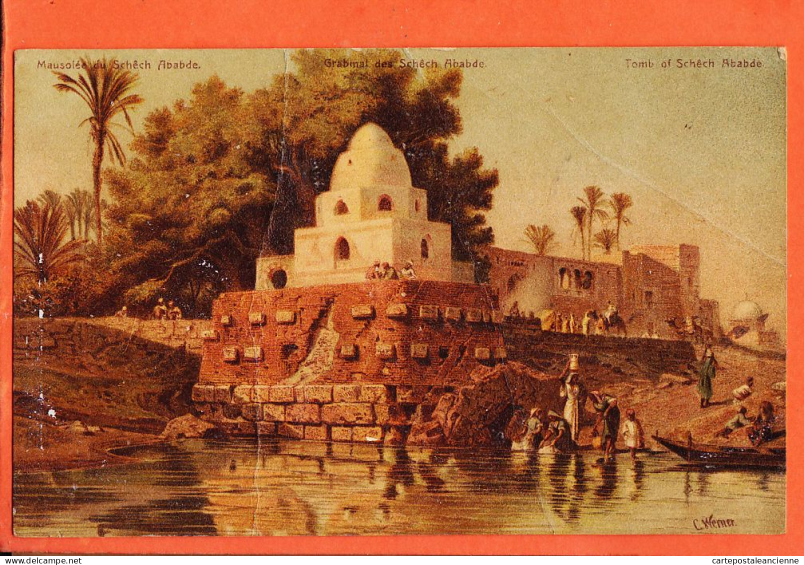 44078 ◉ MINIEH Al Minya Egypte ◉ Mausolée Schech ABABDE mausoleum Tomb Grabmal ◉ Illustration WERNER 1910s ◉ F.M.K 1413