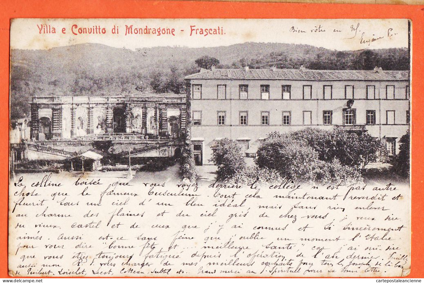 44085 ◉ Peu Commun ◉ FRASCATI  Roma ◉ Villa e Convitto di MONDRAGONE ◉ 1905s à Joseph PANTEL Kasteel Gemert Brabant