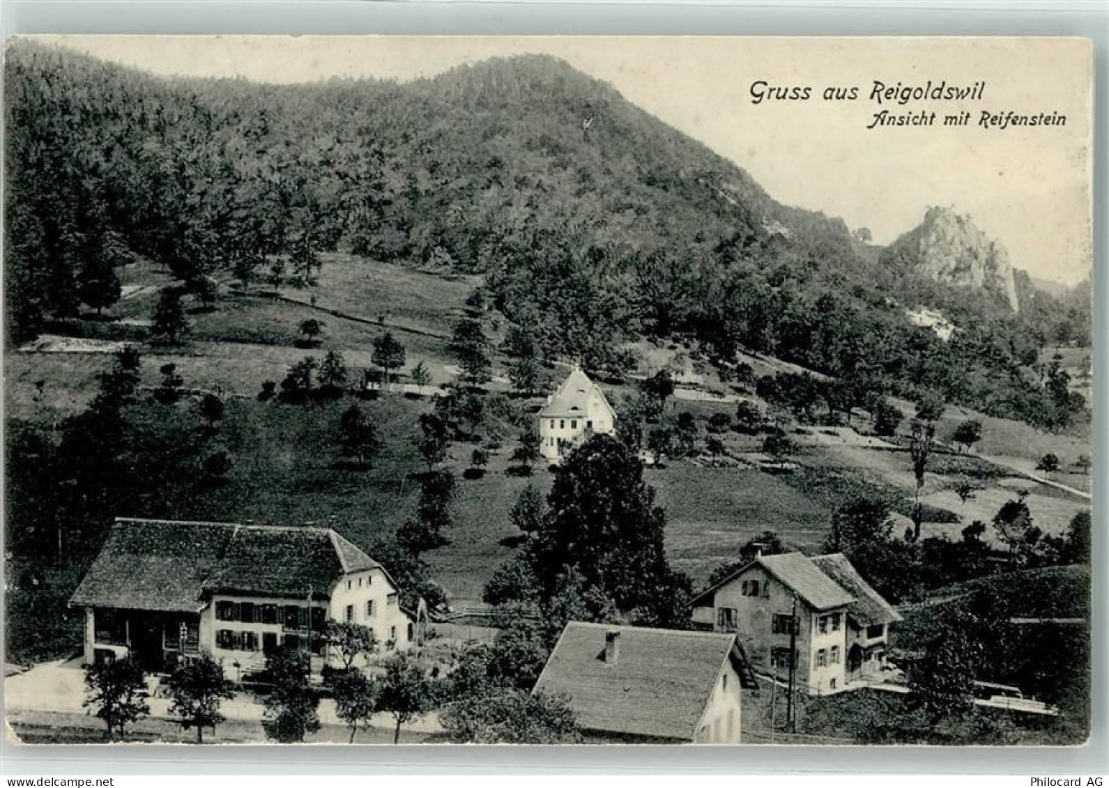 4418 Reigoldswil 1907 - Ansicht mit Reifenstein - 13449343