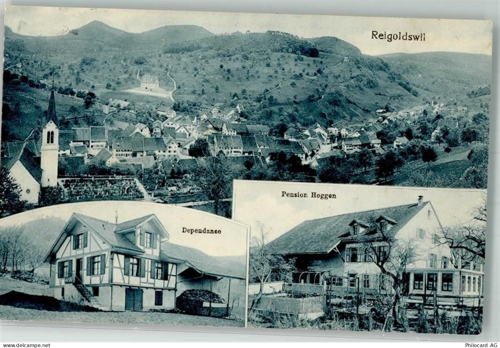 4418 Reigoldswil 1914 Foto AK Pension Hoggen - 13568386