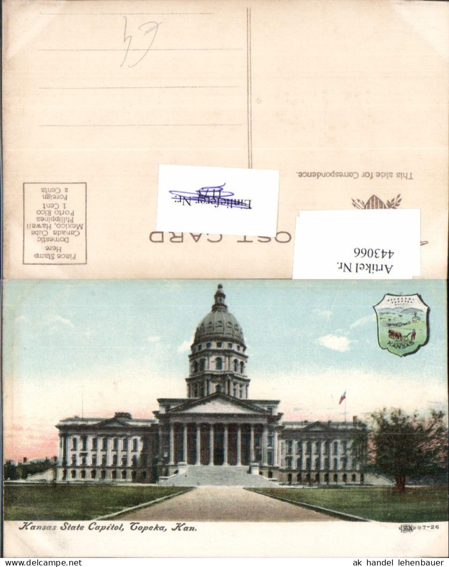 443066,Kansas Topeka State Capitol Gebäude