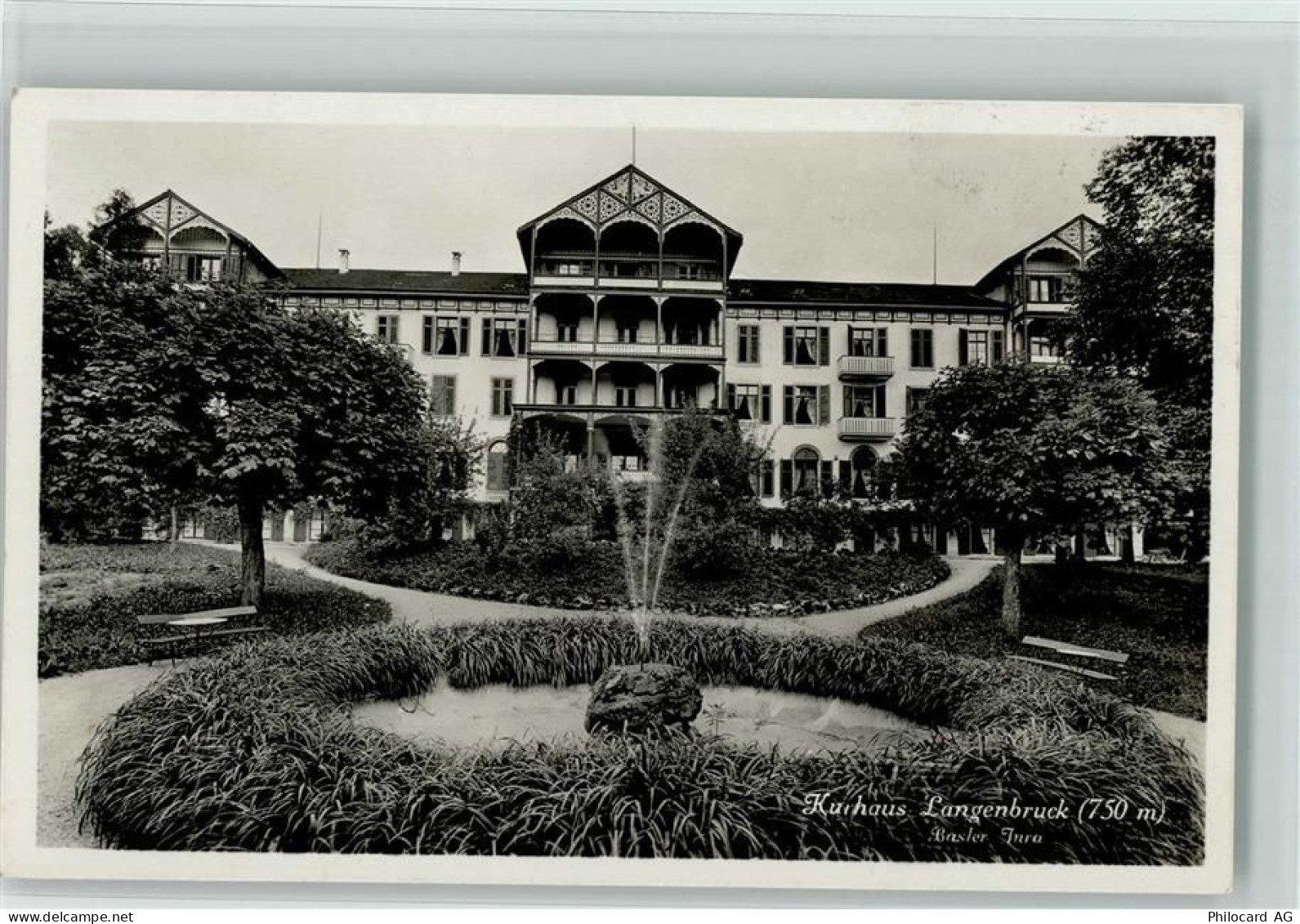 4438 Langenbruck - Kurhaus Langenbruck Garten mit Wasserfontaine - 10193843