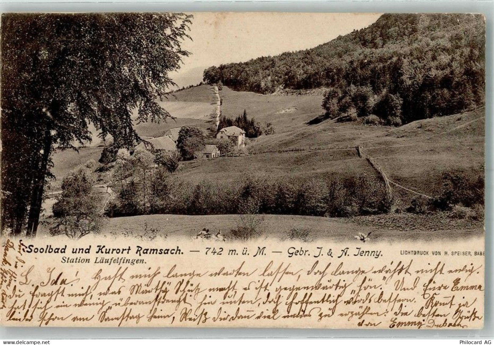 4448 Bad Ramsach Läufelfingen 1901 Foto AK Station Läufelfingen - 38211471