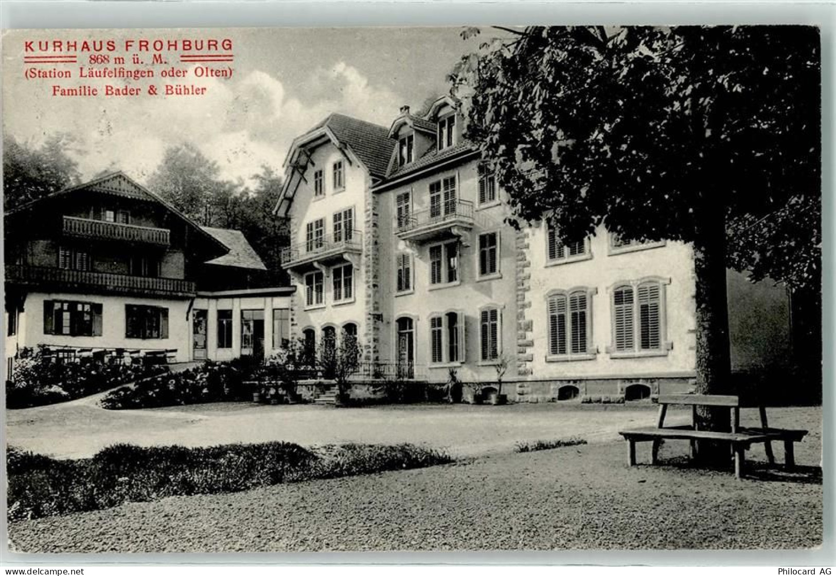 4448 Läufelfingen 1910 - Kurhaus Frohburg - 10611974