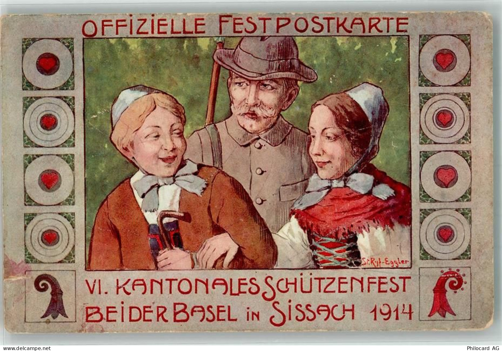 4450 Sissach Gebrauchsspuren Schützenfest bei der Basel Tracht - 13568525