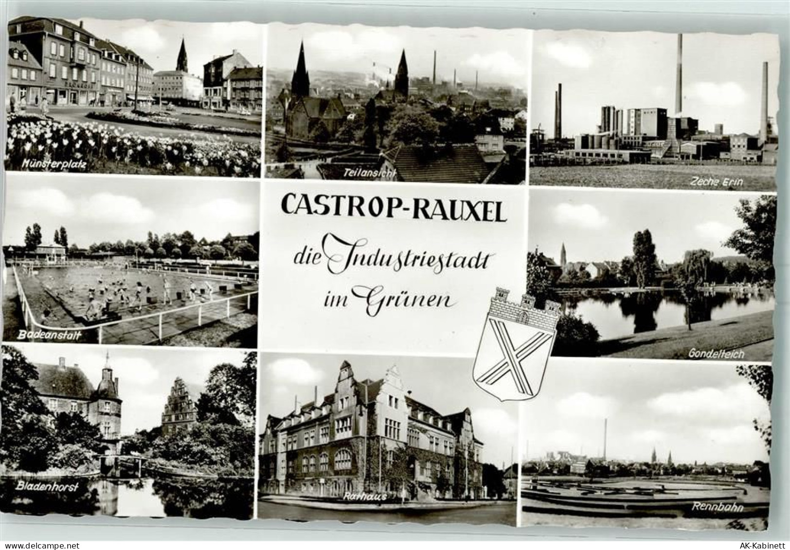 44575 W4620 Castrop-Rauxel - Münsterplatz Cafe Kirche Zeche Erin Gondelt... - 52258857