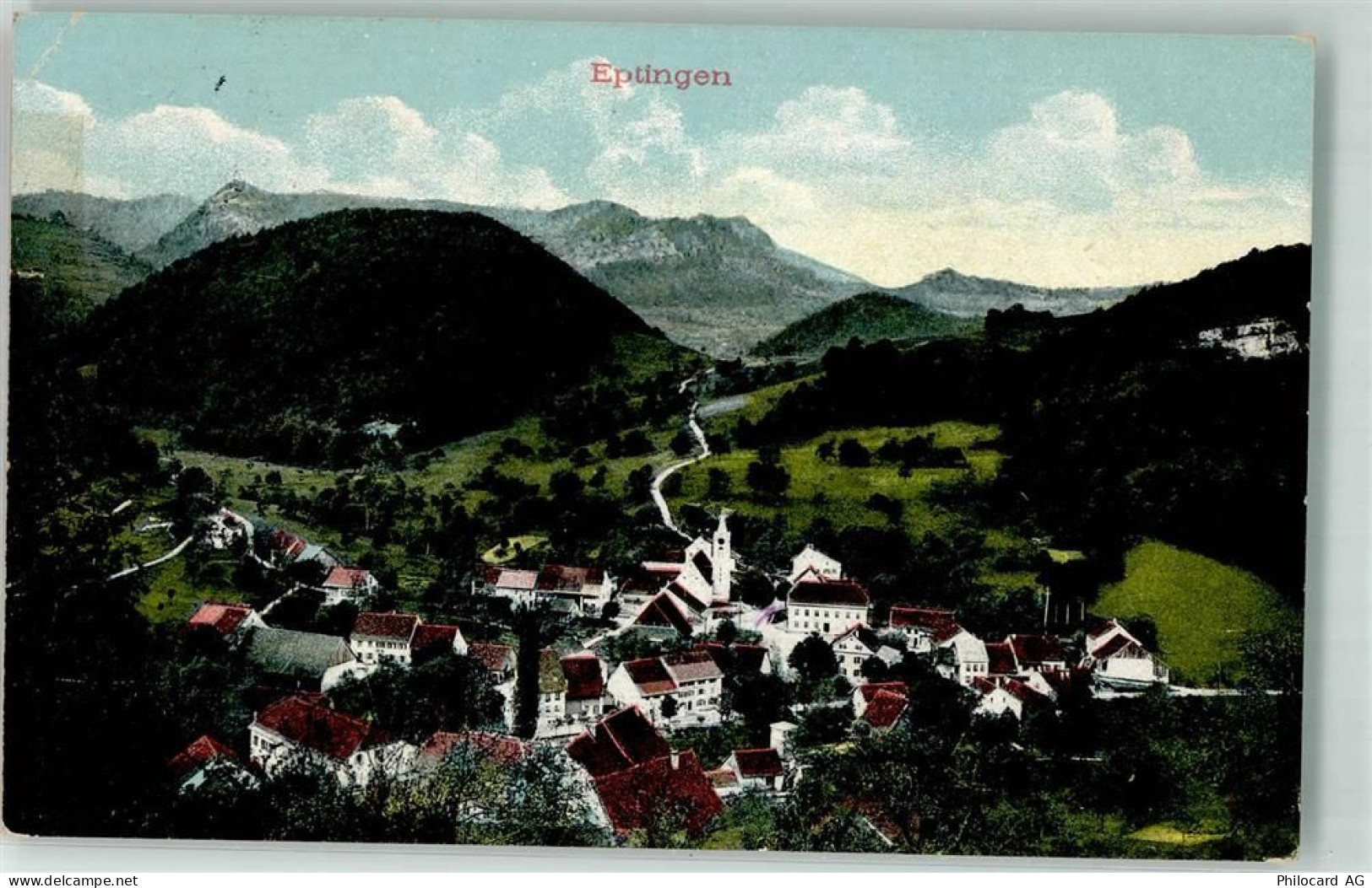 4458 Eptingen 1915 Gebrauchsspuren Feldpost Bataillon 143 - 13289890