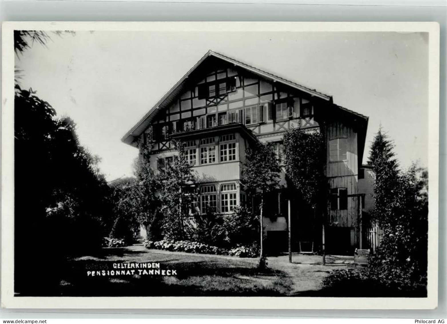 4460 Gelterkinden 1930 Foto AK Pensionnat Tanneck - 13993841