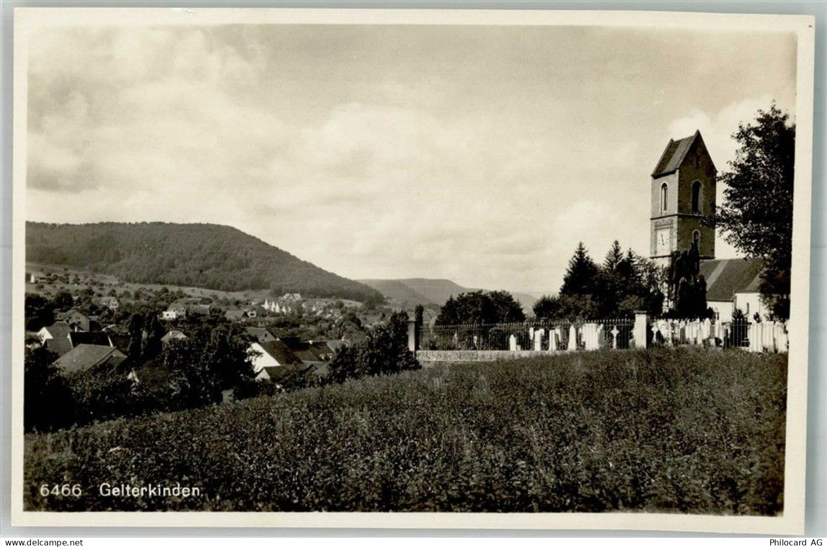4460 Gelterkinden Foto AK Kirche Friedhof - 10753053