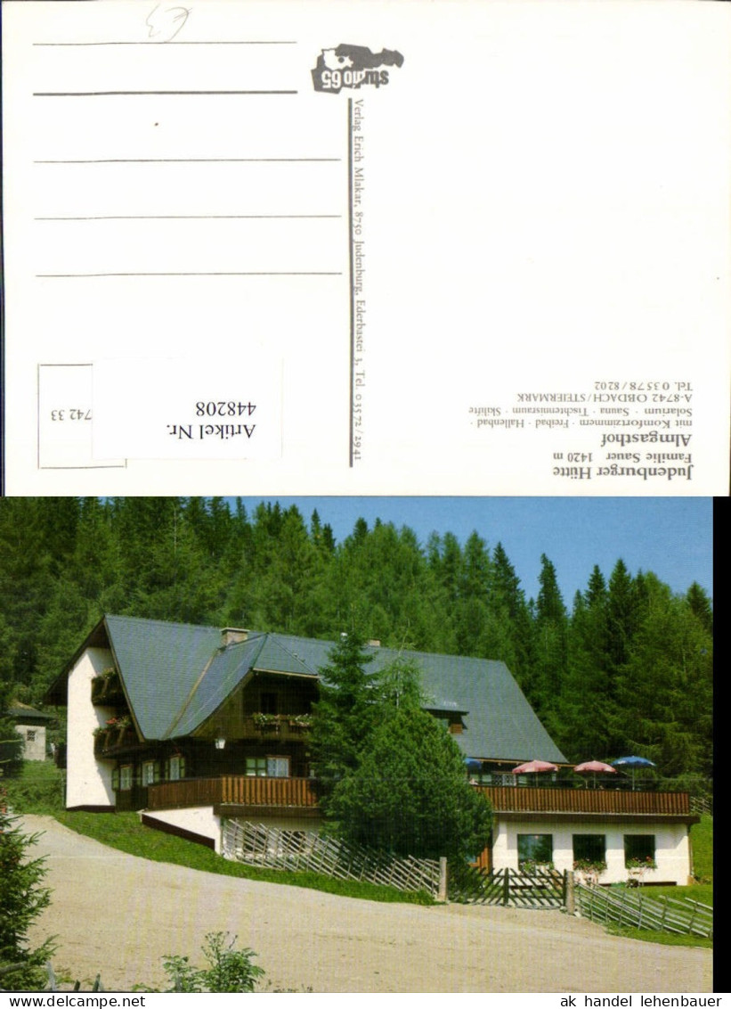 448208,Obdach Judenburger Hütte Almgasthof Sauer