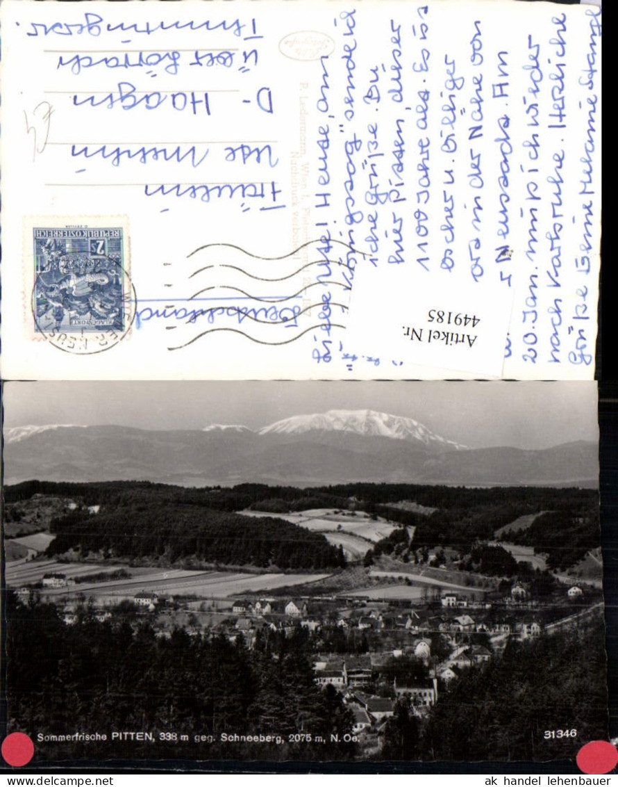 449185,Pitten Totale geg. Schneeberg Bergkulisse