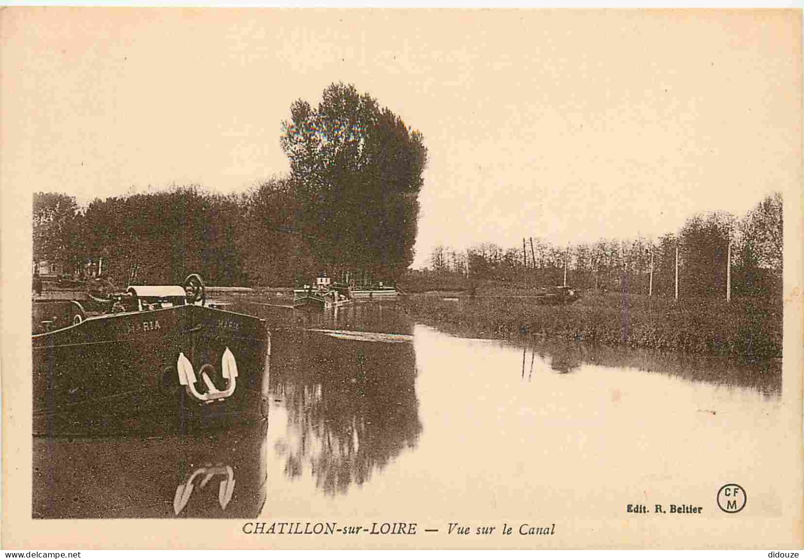 45 - Chatillon sur Loire - Vue sur le Canal - CPA - Oblitération de 19 - DOUBLON - Voir Scans Recto-Verso