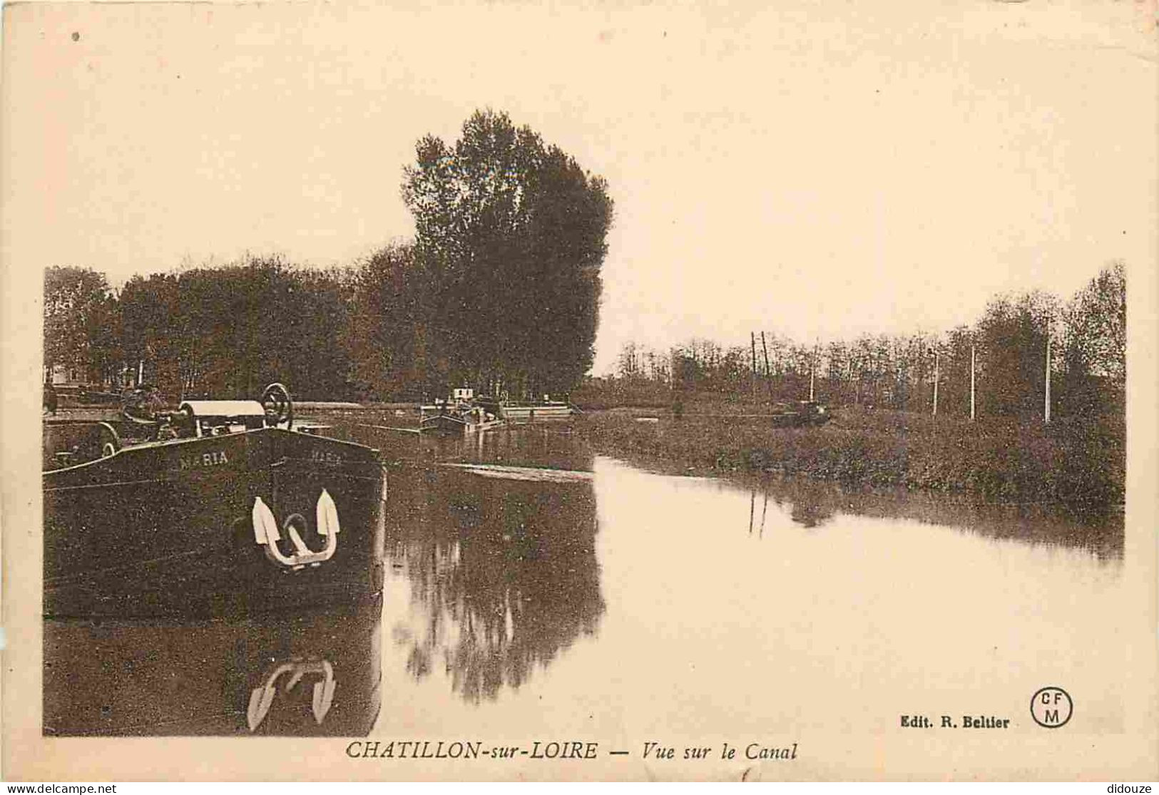 45 - Chatillon sur Loire - Vue sur le Canal - CPA - Oblitération de 19 - DOUBLON - Voir Scans Recto-Verso