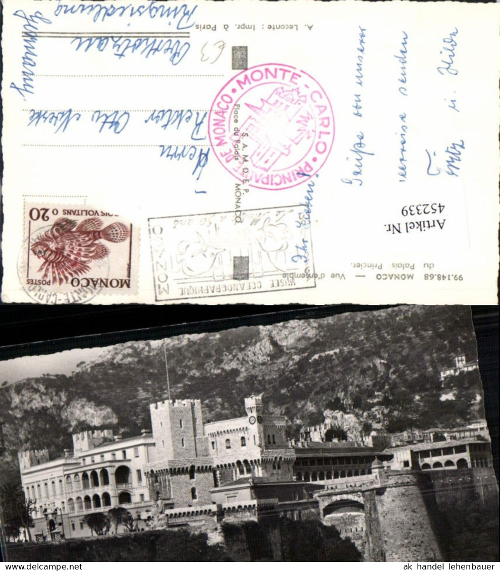 452339,Monaco Vue ensemble du Palais Princier Palast Gebäude