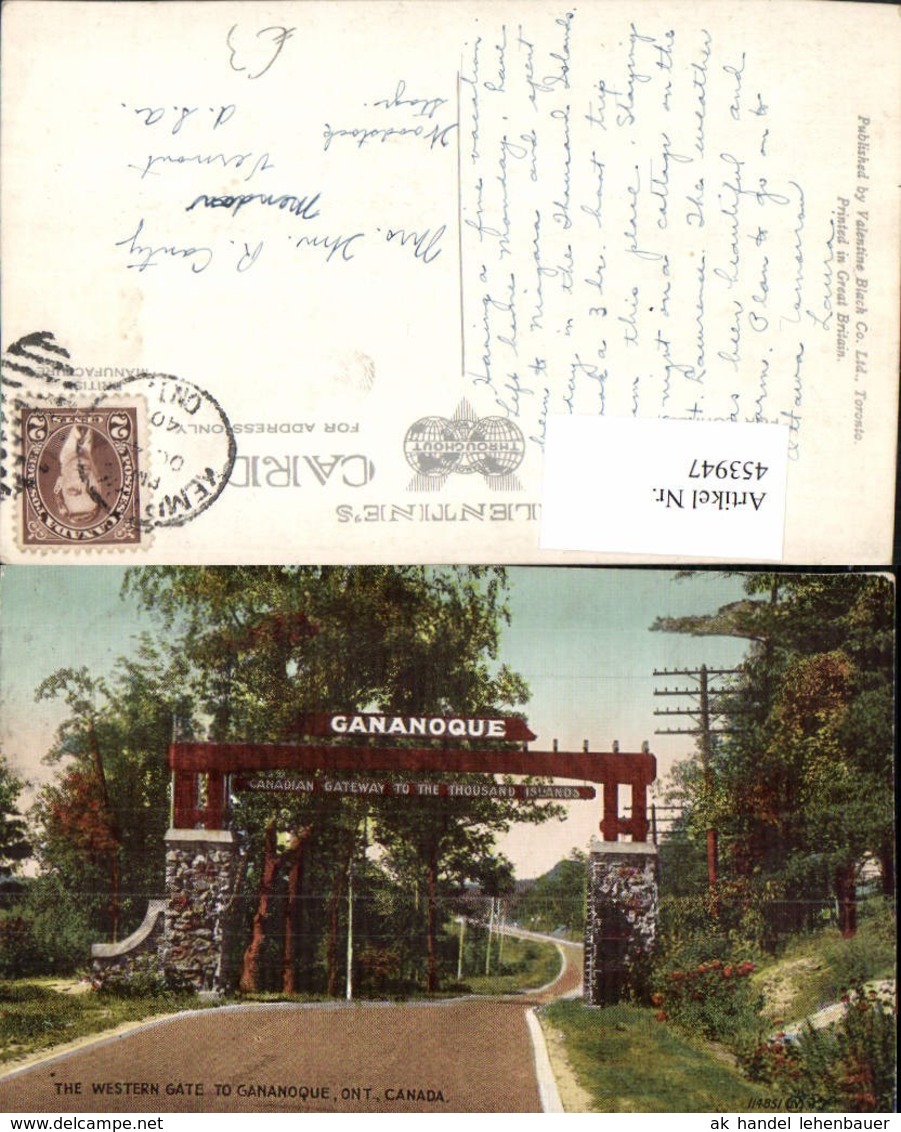 453947,Ontario Western Gate to Gananoque Tor Stra&szlig;enpartie