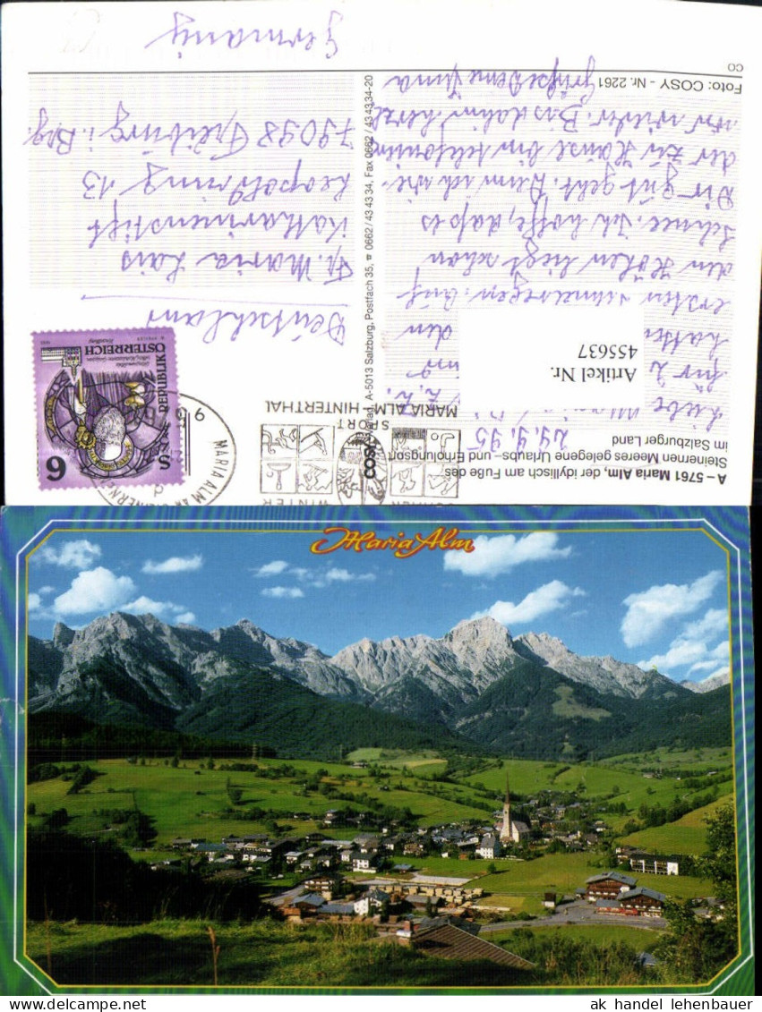 455637,Maria Alm Totale Bergkulisse