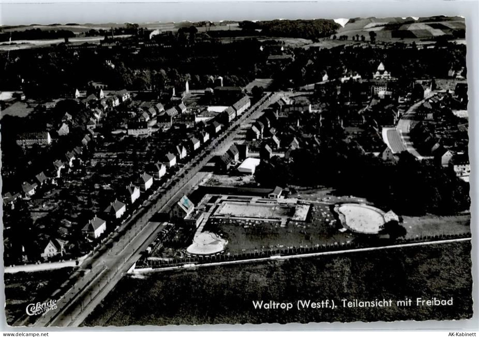 45731 W4355 Waltrop - Fliegeraufnahme mit Schwimmbad - 51651910
