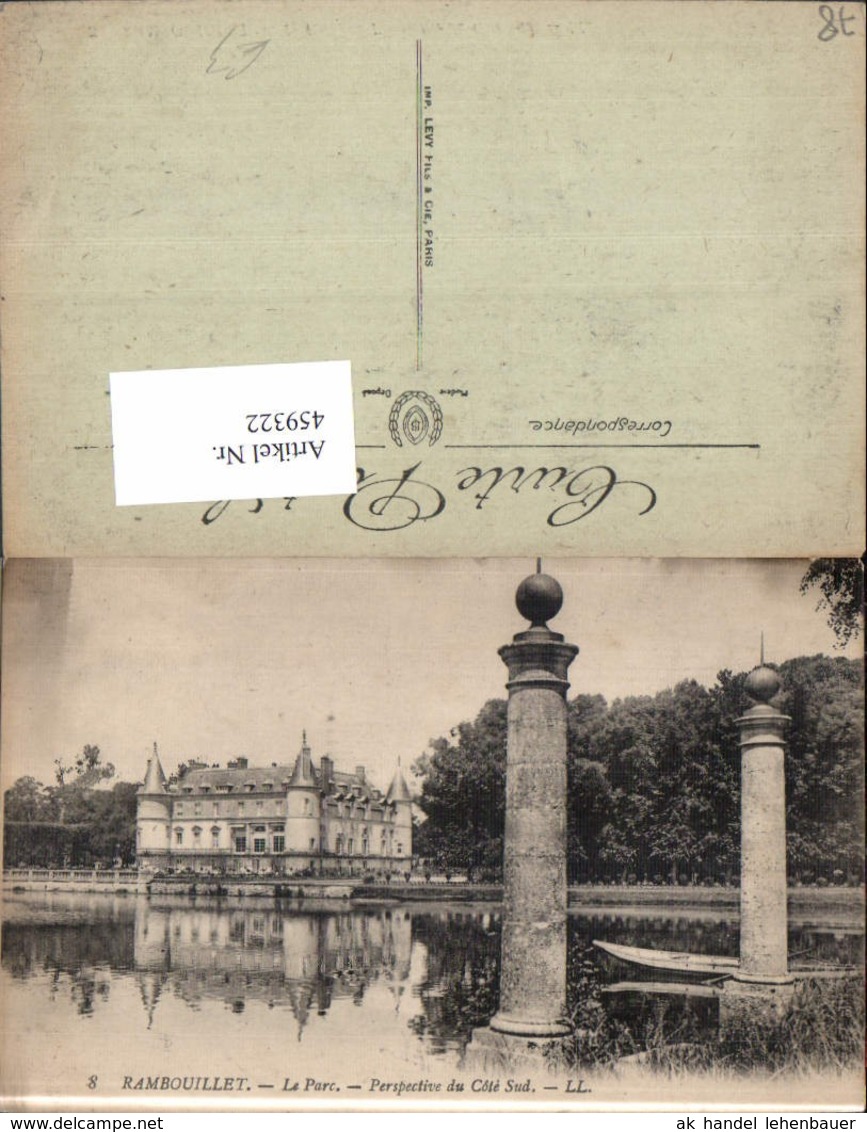 459322,Ile-de-France Yvelines Rambouillet Le Parc Perspective du Cote Sud Schloss