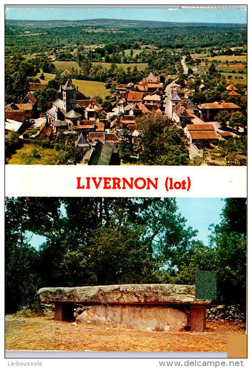 46 LIVERNON - carte à double vues ---