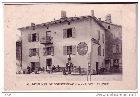 46 , SOUSCEYRAC , Hotel PRUNET ( pompe a essence )