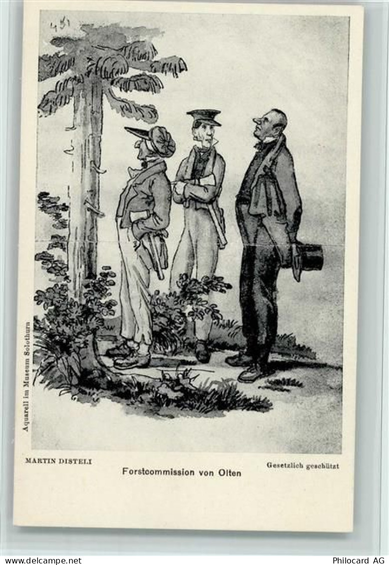 4600 Olten Künstlerkarte Forstcommission von Olten Martin Disteli - 11056392