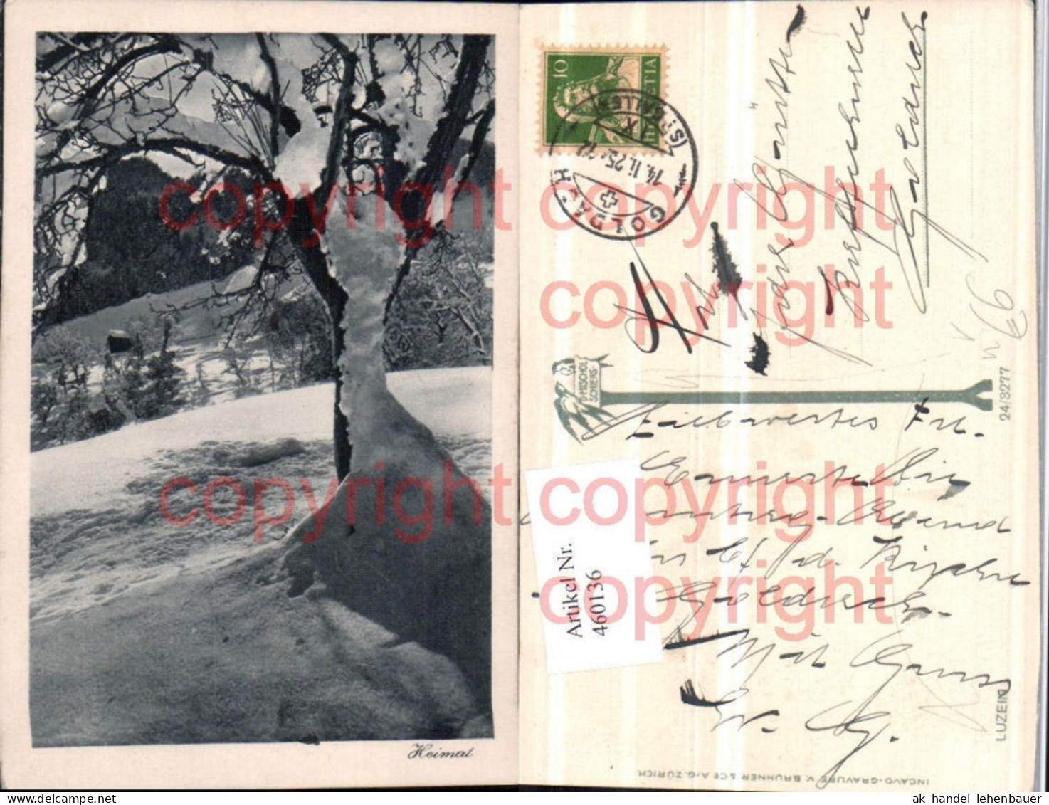 460136,Luzein Winterlandschaft Kt Graubünden pub D. Mischol 24/3277
