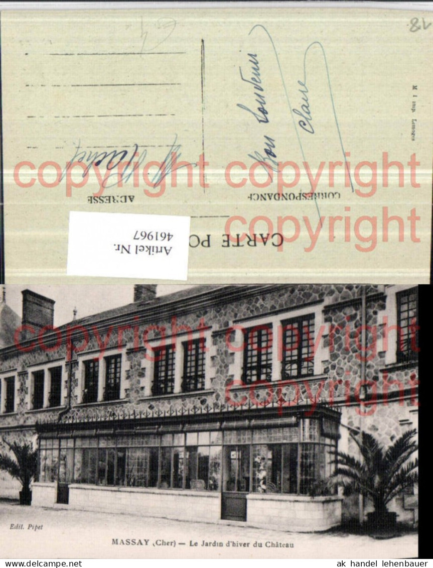 461967,Centre Cher Massay Jardin hiver du Chateau