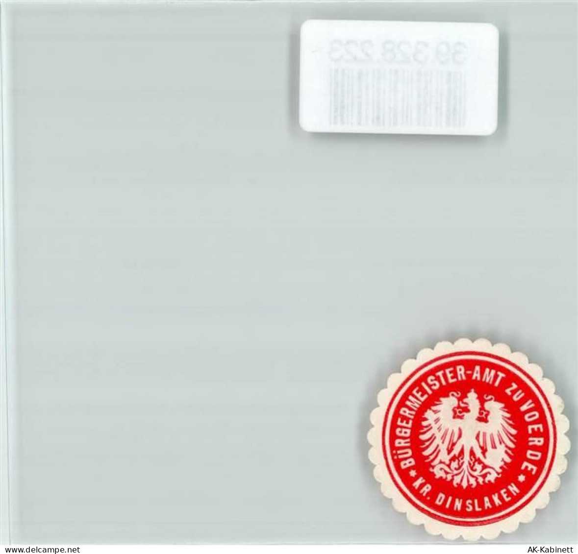 46562 W4223 Voerde Niederrhein Siegelmarke Postwesen Bürgermeister-Amt z... - 39328223